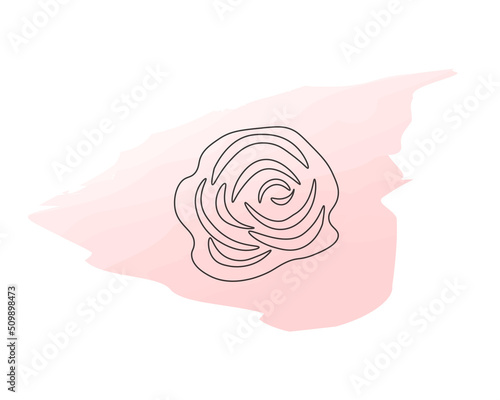 Rose on a watercolor background