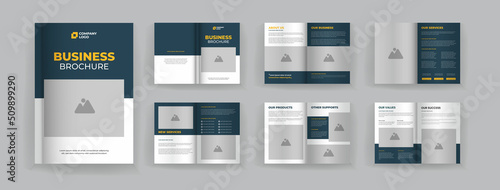 12 page business brochure template minimalist design