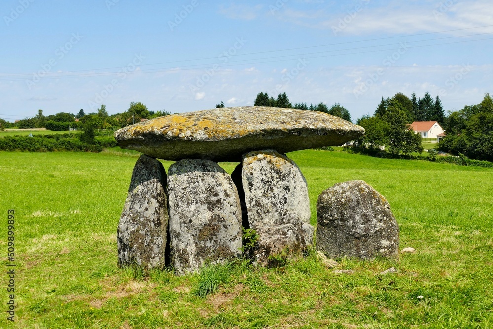 The Pouyol dolmen in the town of Eybouleuf near Saint-Léonard-de-Noblat