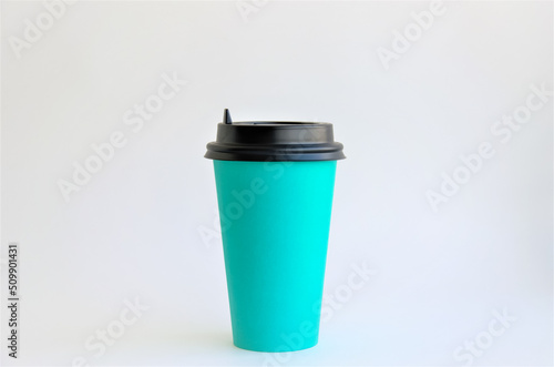 disposable beverage cup on a white background