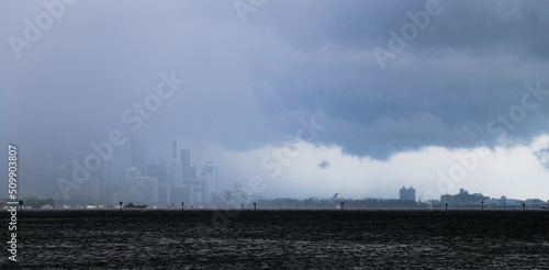 Rain over the Miami skyline. © Aaron