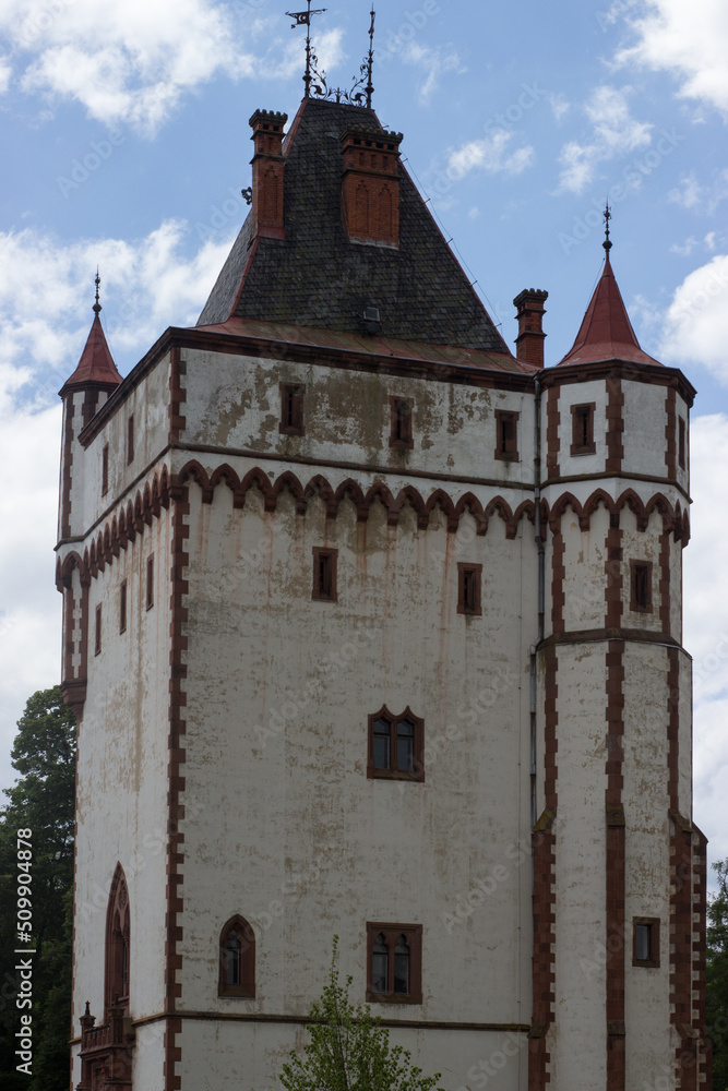 Castle tower hradec nad moravici czech republic