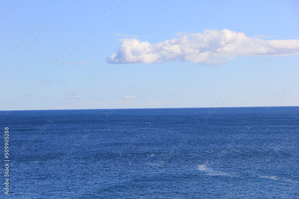 凪いだ海と青い空