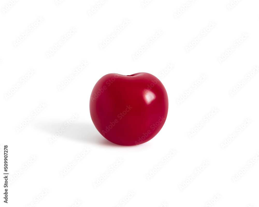Cherry close up. Cherry isolated on white. Red berry. Cherry close up. Cherry isolated on white. Red berry.