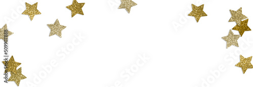 Golden Glitter Stars Confetti Overlay