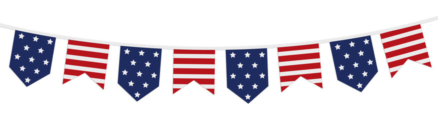 Stars Stripes Flags Garland Element