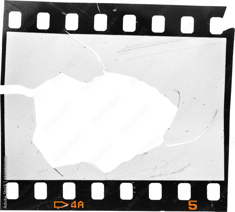 damaged 35mm dia slide texture isolated - obrazy, fototapety, plakaty 
