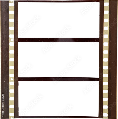 real 70mm film movie cine strip with empty texture s photo
