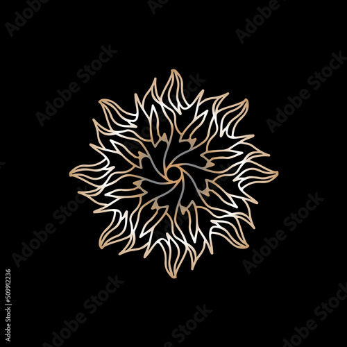 Vector logo design template - abstract symbol in ornamental arabic style