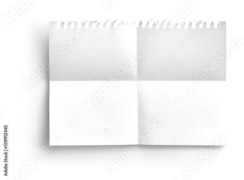 Notepad Left Page Horizontal Folded