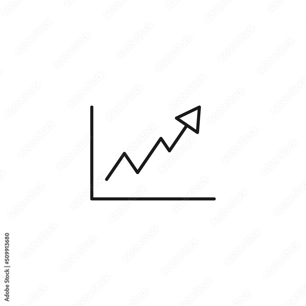 Sign, graphics, infographics, diagram for business. Development concept. Outline symbol and editable stroke. Vector line icon of progress chart Sign, graphics, infographics, diagram for business. Development concept. Outline symbol and editable stroke. Vector line icon of progress chart