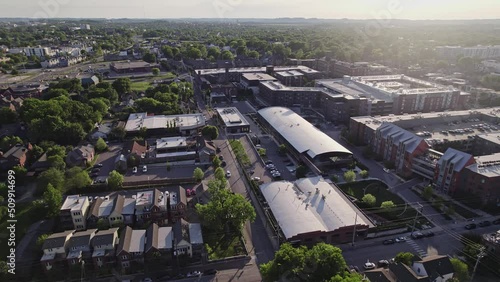Drone Shot of Nashville Buildings and Apartments - Nashville, TN