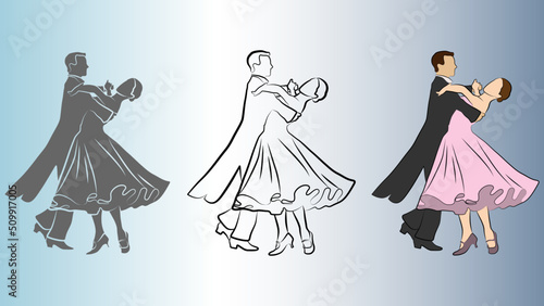 People Perform International Standard Dance.