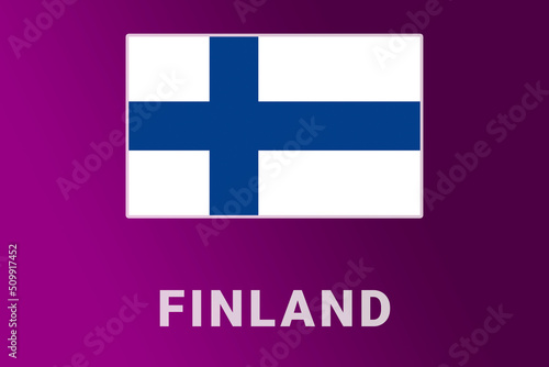 Finland  flag. FI national banner. Finland  patriotism symbol and name. photo