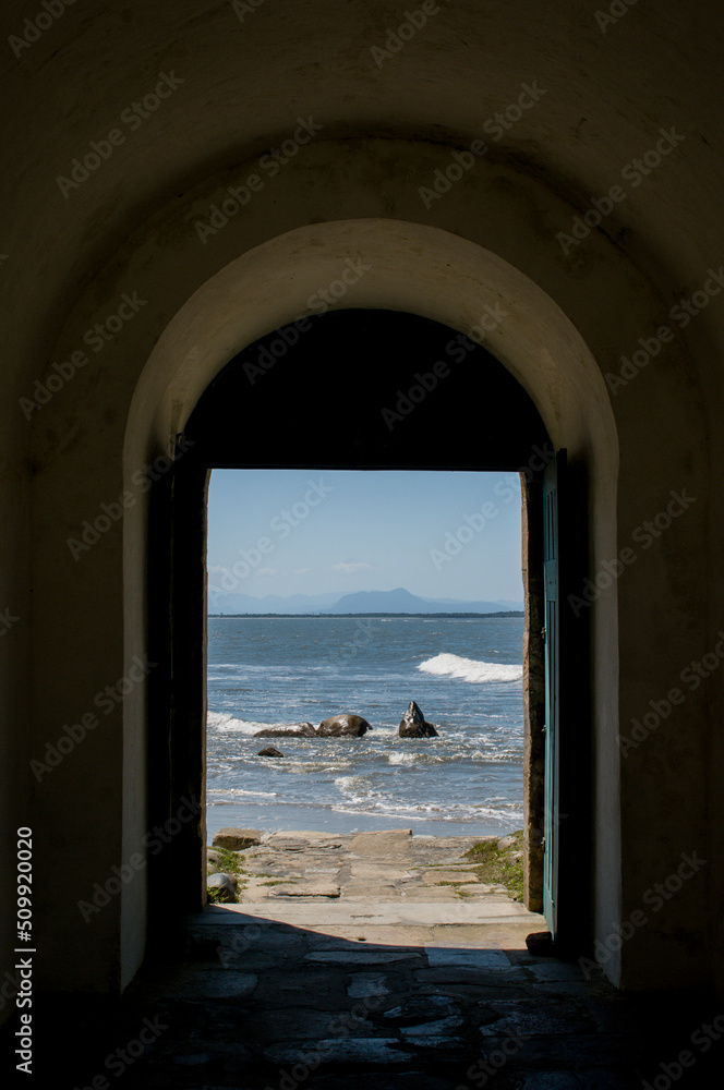 View of the sea. Ilha do Mel. Paraná. Brazil.