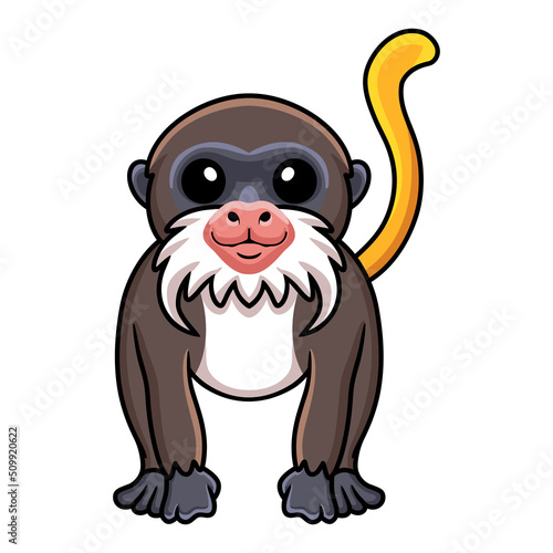 Cute little tamarin monkey cartoon