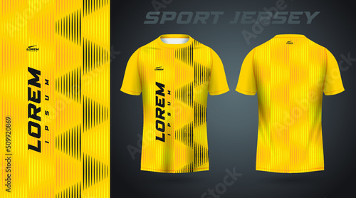 yellow t-shirt sport jersey design