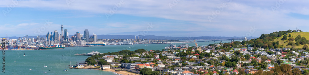 Ackland city panoramic view, New Zealand