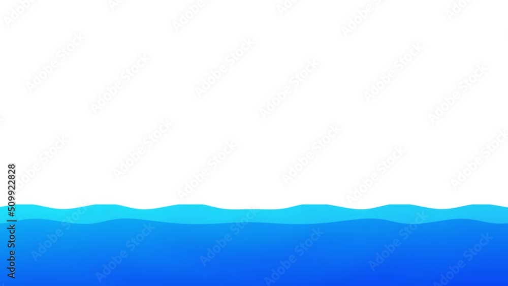 Blue waves animated on white Blue waves animated on white