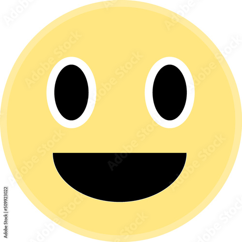 yellow emote vector with big smile expression