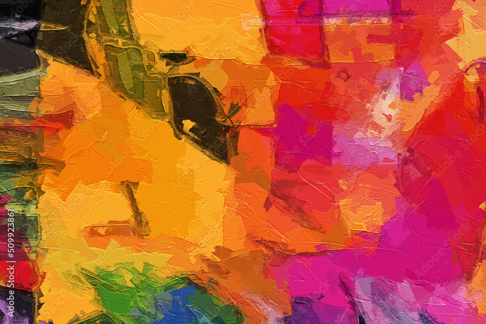Fototapeta premium abstract oil painting texture illustration