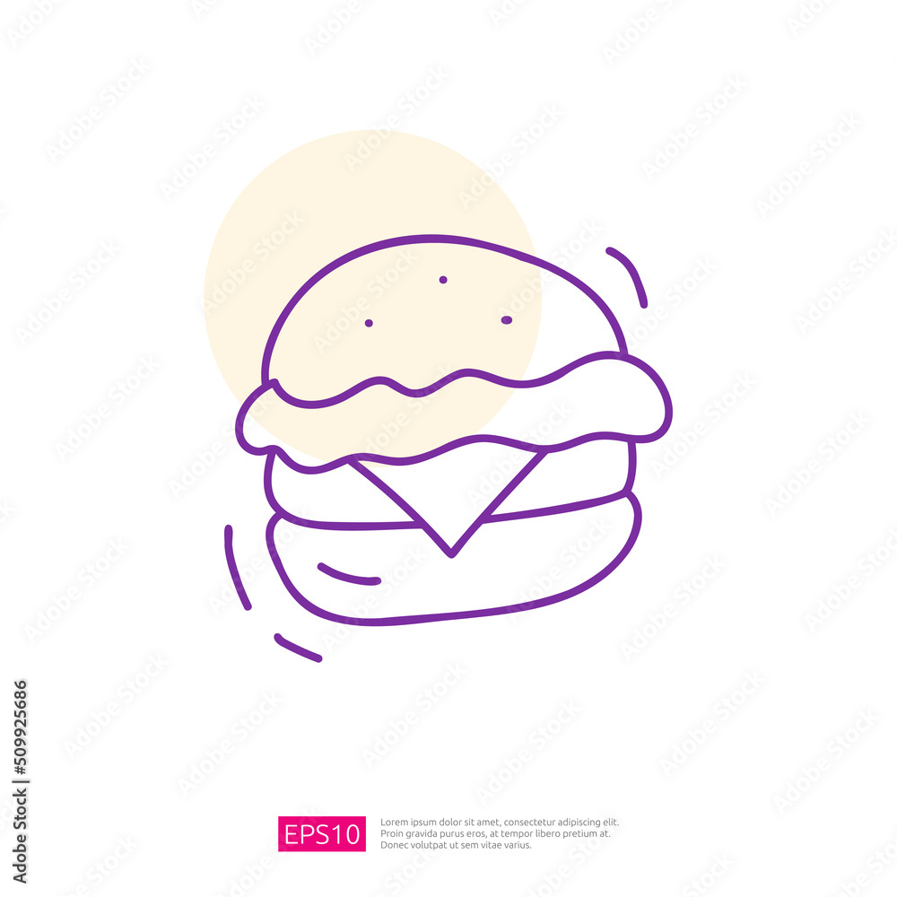 cheese burger bun doodle icon cheese burger bun doodle icon
