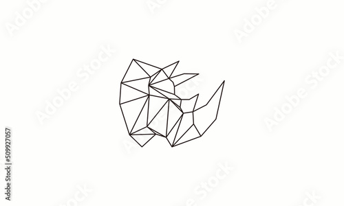 geometric rhino head