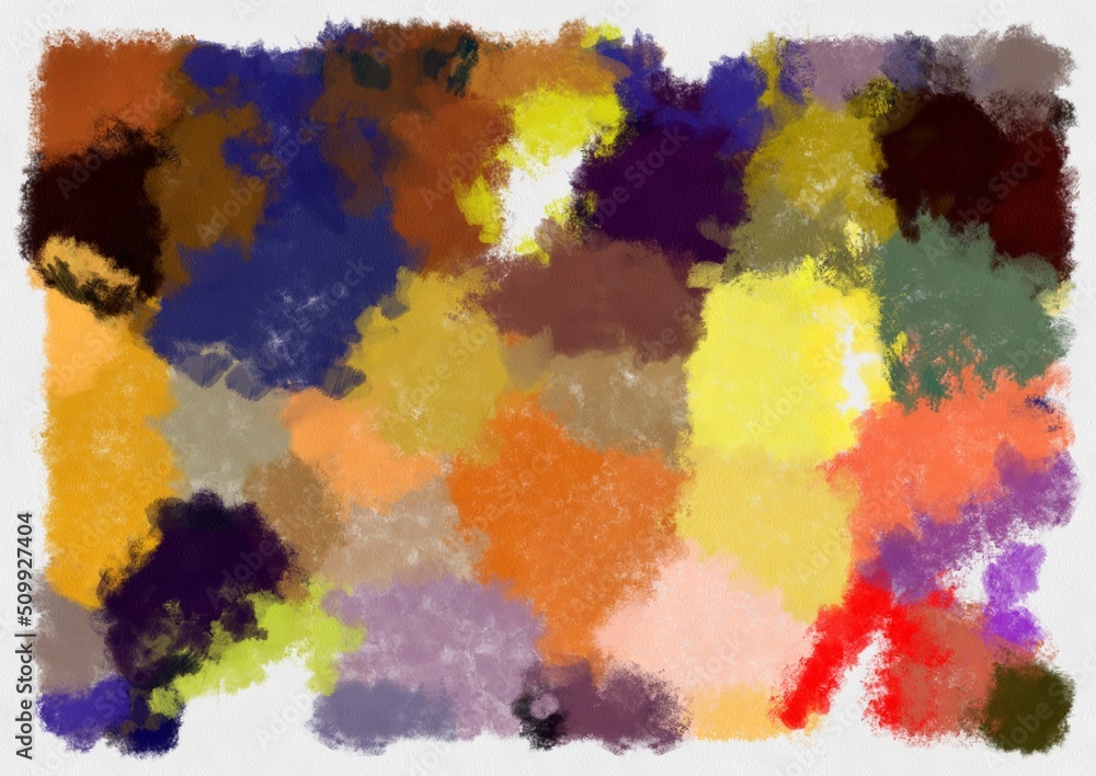 Obraz premium Illustration style background image abstract pattern various vibrant colors watercolor style illustration impressionist painting.