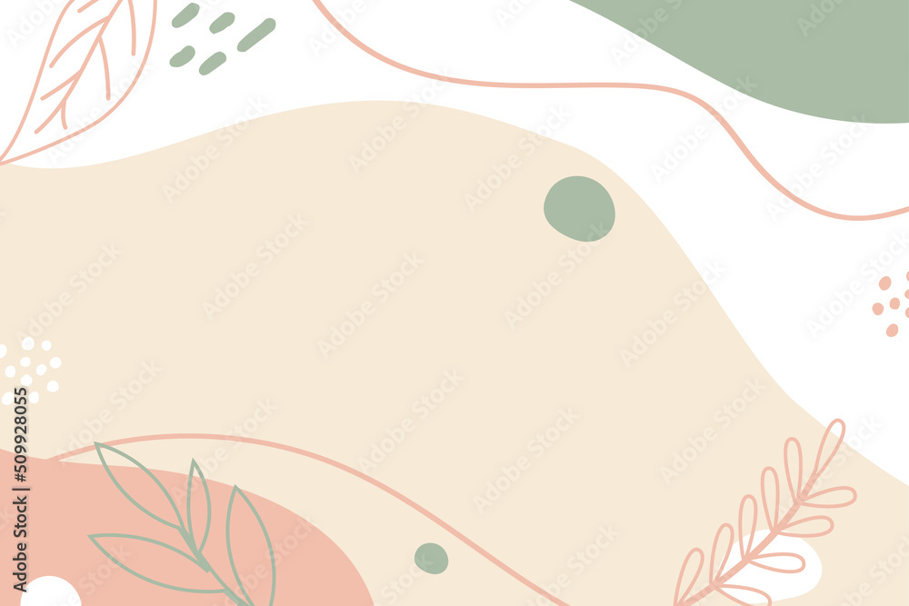 abstract background with leaves and pastel color