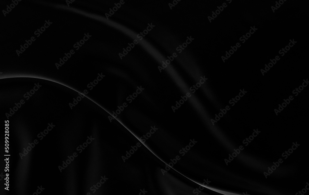 Obraz premium Black gray satin dark fabric texture luxurious shiny that is abstract silk cloth background with patterns soft waves blur beautiful.