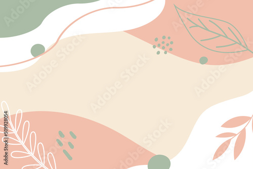 abstract background with leaves and pastel color