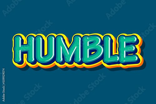 Humble editable text effect funny style