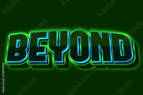 Beyond editable text effect modern 3d style