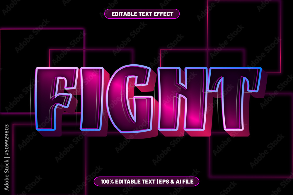 Fight editable text effect modern style Fight editable text effect modern style