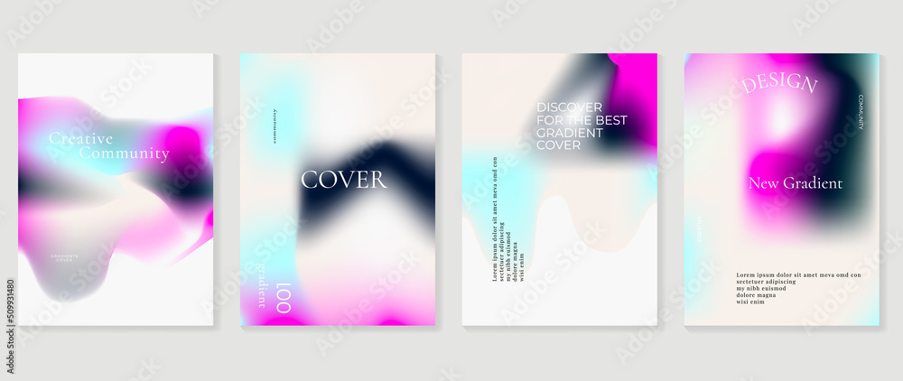 Fluid gradient background vector. Futuristic style posters with colorful organic shapes, liquid shape, vibrant color. Modern gradient wallpaper design for social media, idol poster, banner, flyer.