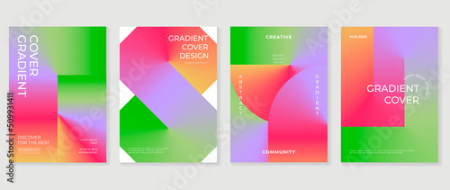 Fluid gradient background vector. Futuristic style posters with blue geometric shapes, vibrant color, circle. Modern gradient wallpaper design for social media, idol poster, banner, flyer.