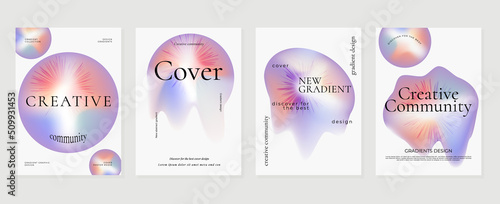 Fluid gradient background vector. Futuristic style posters with colorful organic shapes, liquid shape, vibrant color. Modern gradient wallpaper design for social media, idol poster, banner, flyer.