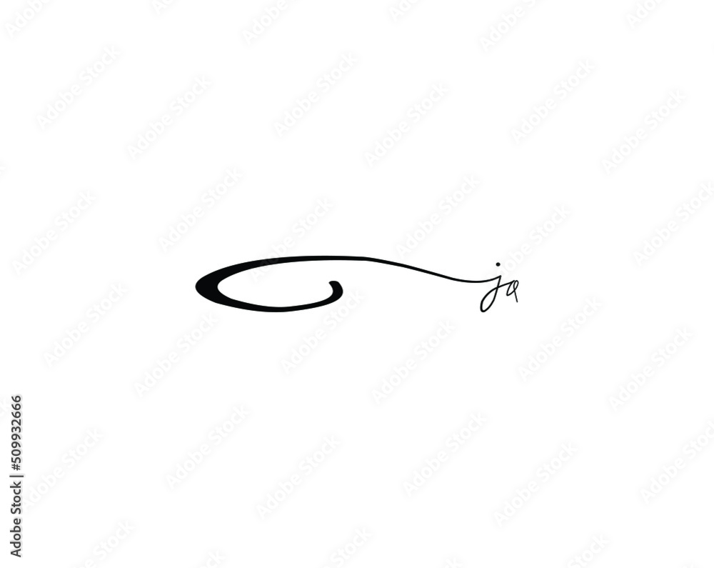ja initial handwriting logo vector ja initial handwriting logo vector