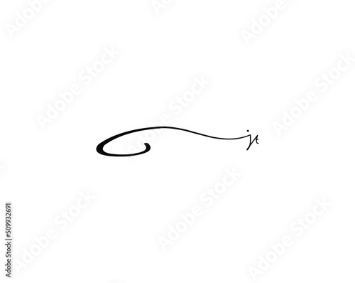 jt initial handwriting logo vector