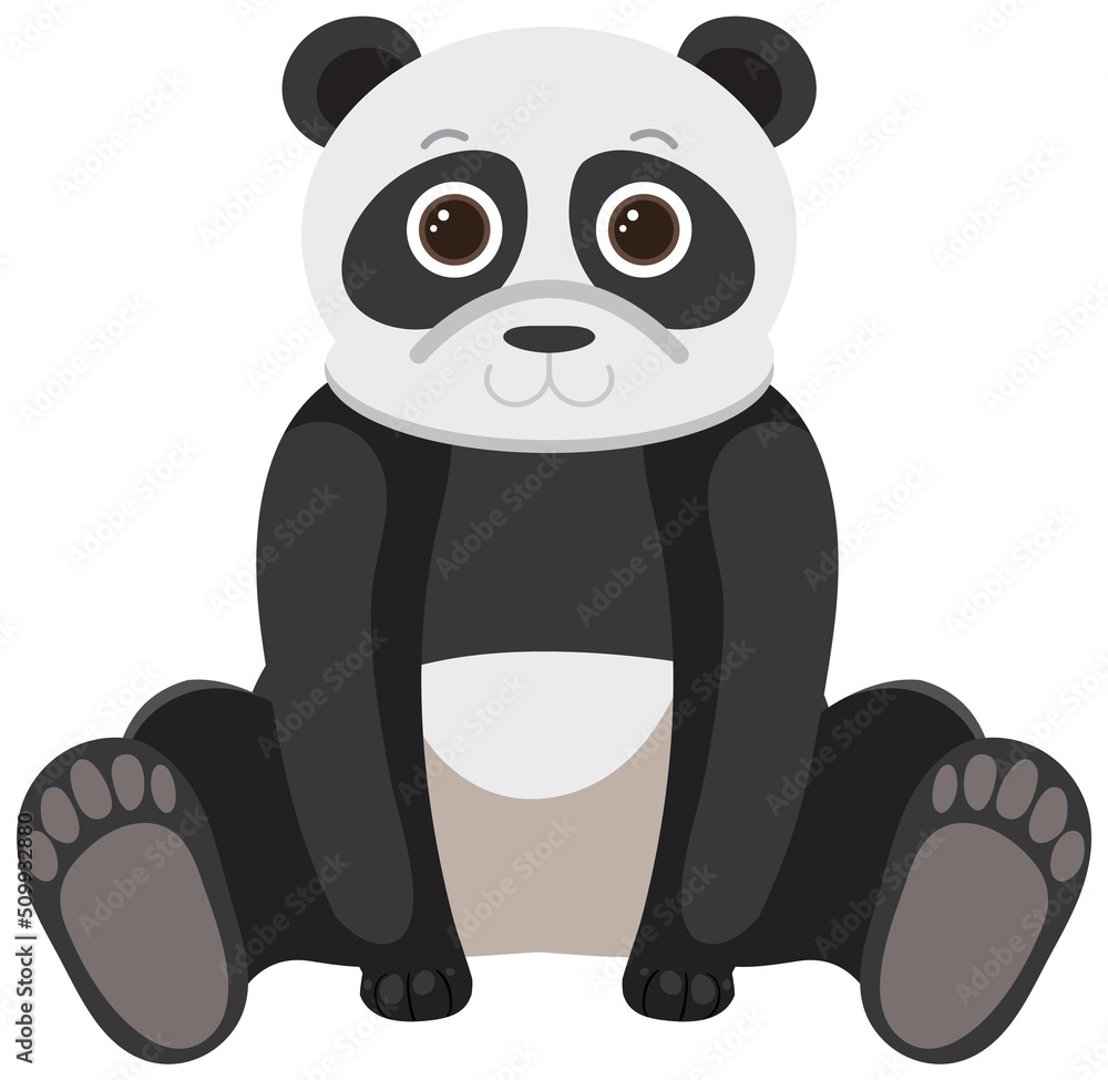 Cute panda in flat style Cute panda in flat style