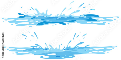 Isolated water splash cartoon