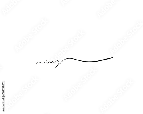 im initial handwriting logo vector