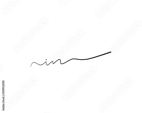 in initial handwriting logo vector
