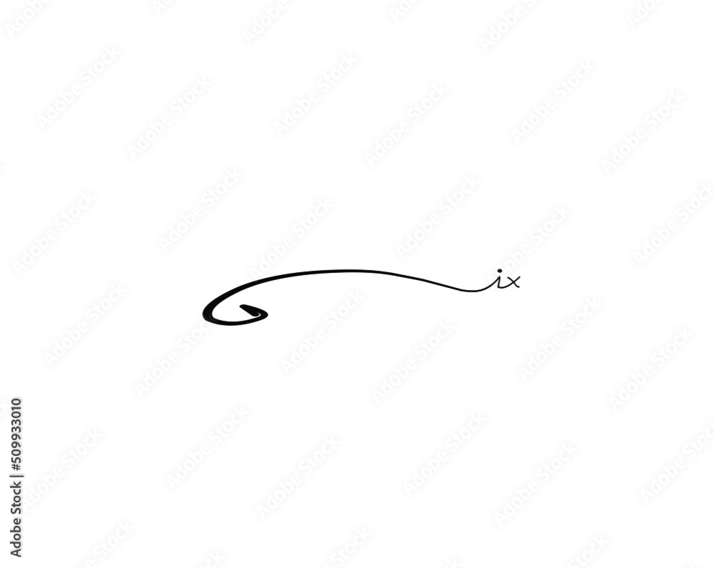 ix initial handwriting logo vector ix initial handwriting logo vector