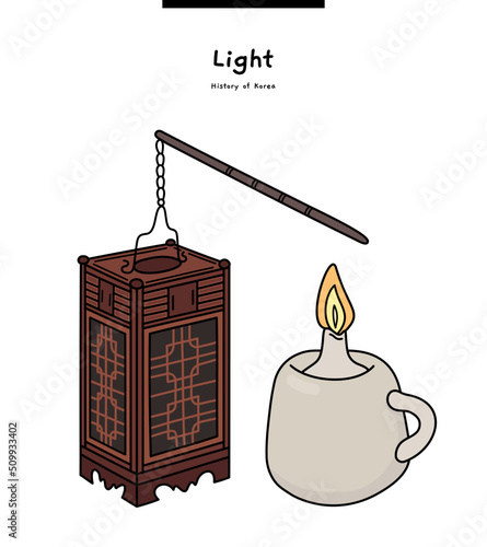 This is a Korean antique lamp. It is used in the dark.	