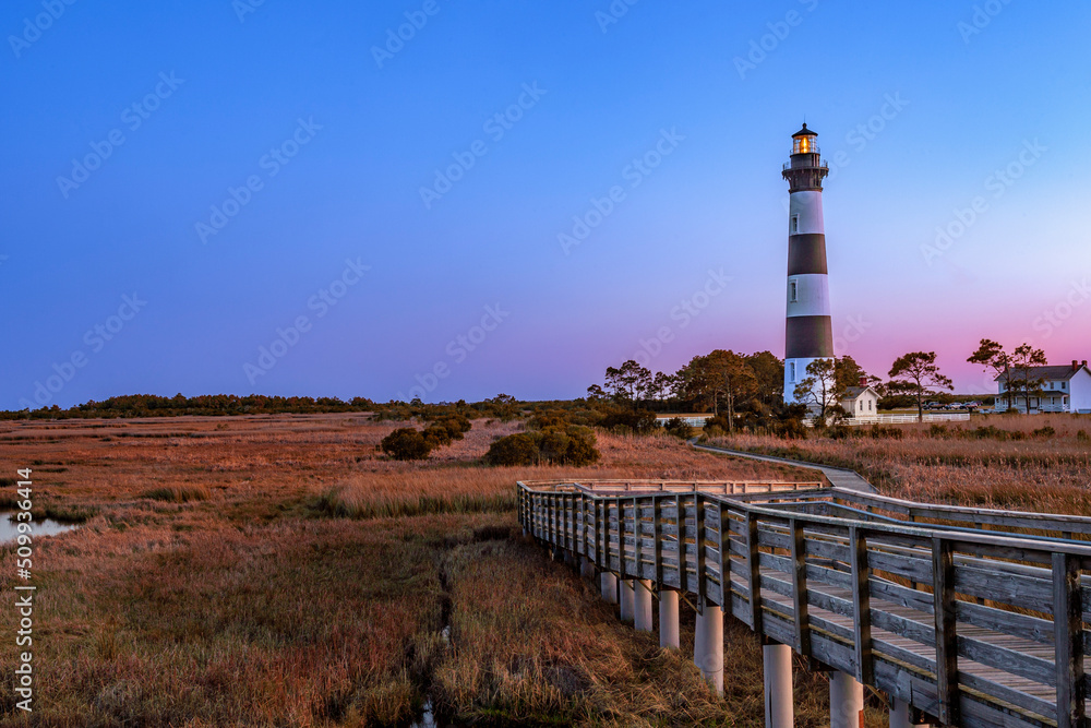 Bodie Lighthouse at Nags Head in the Outer Banks of North Carolina