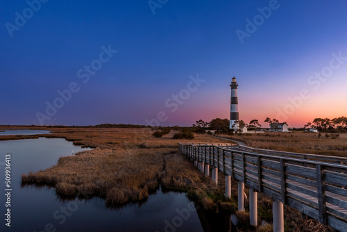 Schilderij op canvas Bodie Lighthouse at Nags Head in the Outer Banks of North Carolina