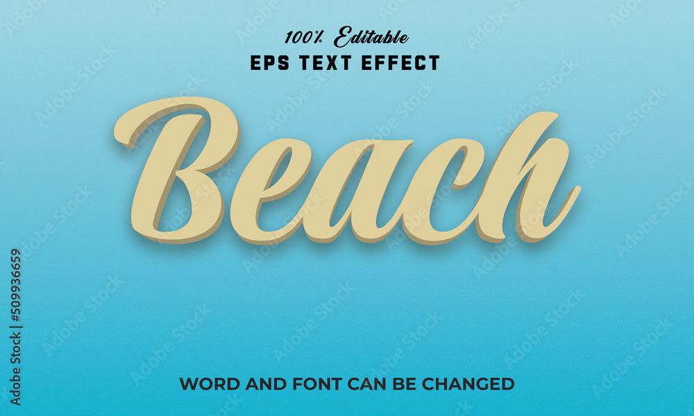 Beach luxury Editable 3d text Effect Style Premium, Beach luxury Editable 3d text Effect Style Premium,