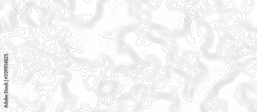 The concept of a conditional geography scheme and the terrain path. Background of the topographic map. Topographical background. Linear graphics. Vector illustration.