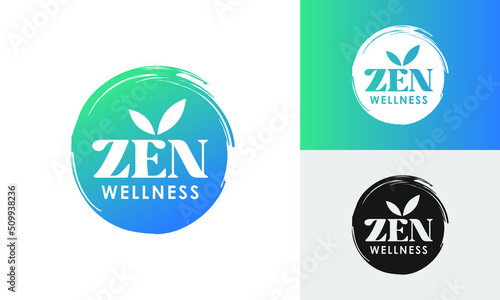 Zen Yoga Wellness Logo Illustration Concept